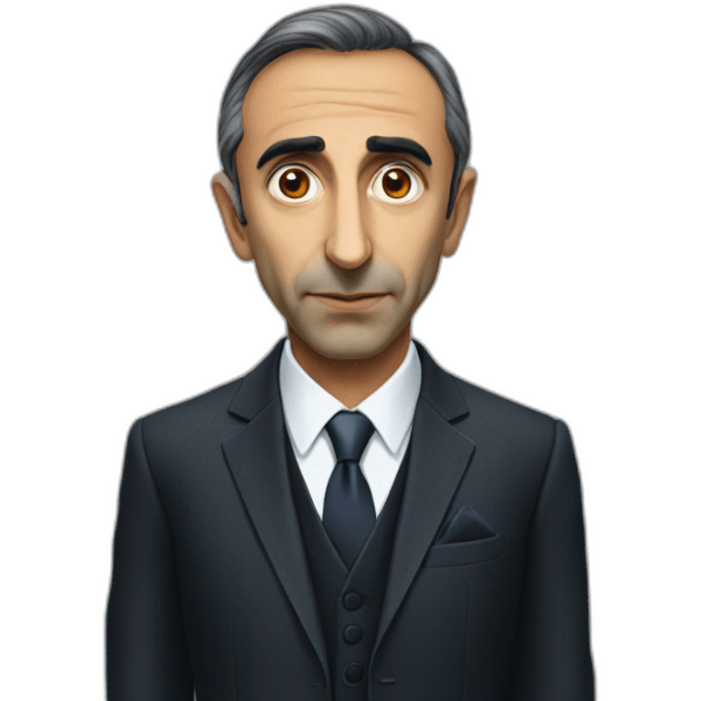 Eric zemmour face in a suit serious emoji