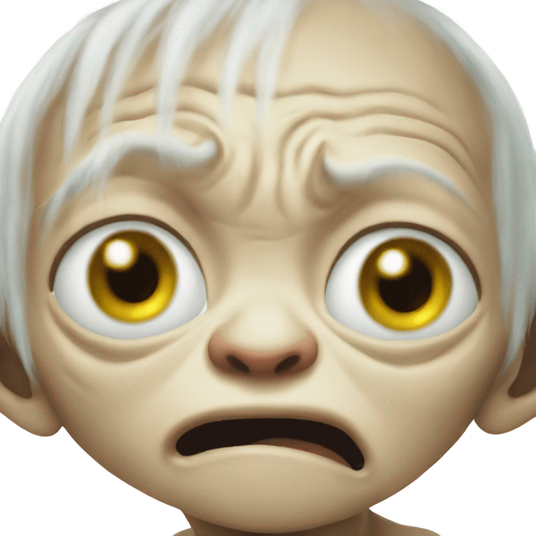 Gollum crying emoji