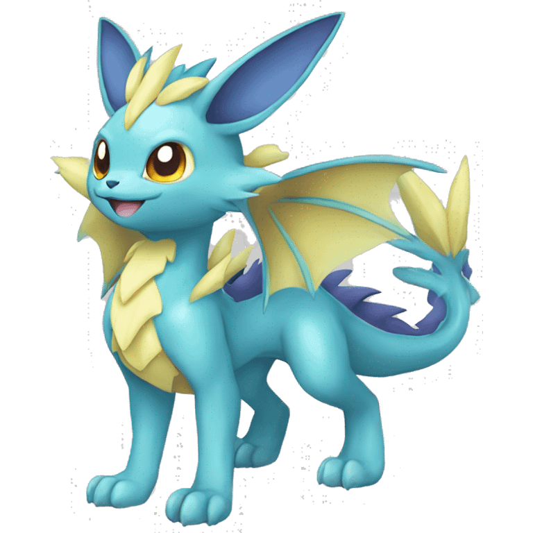 Shiny-Dragon-type-Eeveelution-Fakemon-Pokémon full body emoji