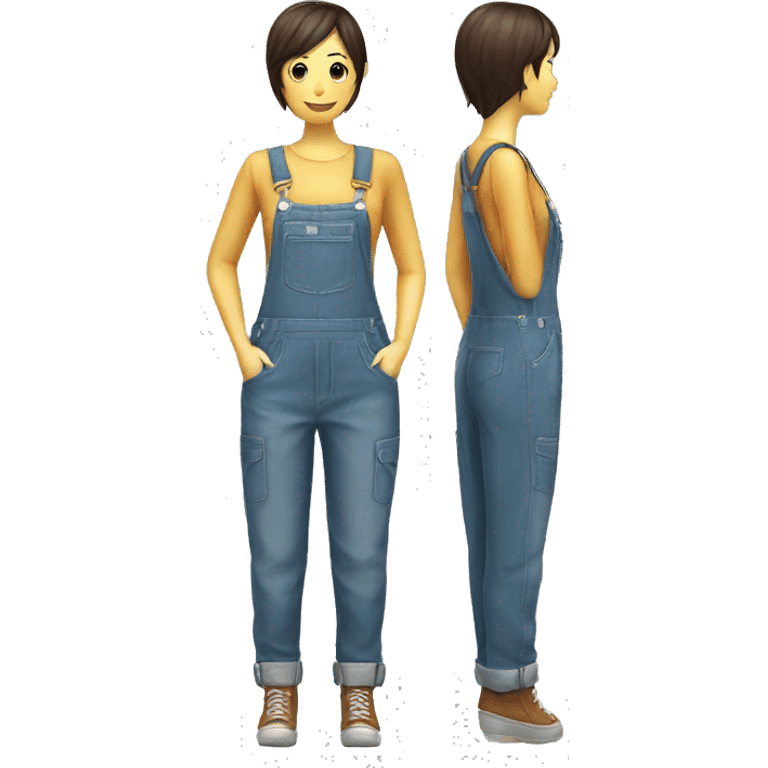 overalls with long pants piece of cloth item only emoji