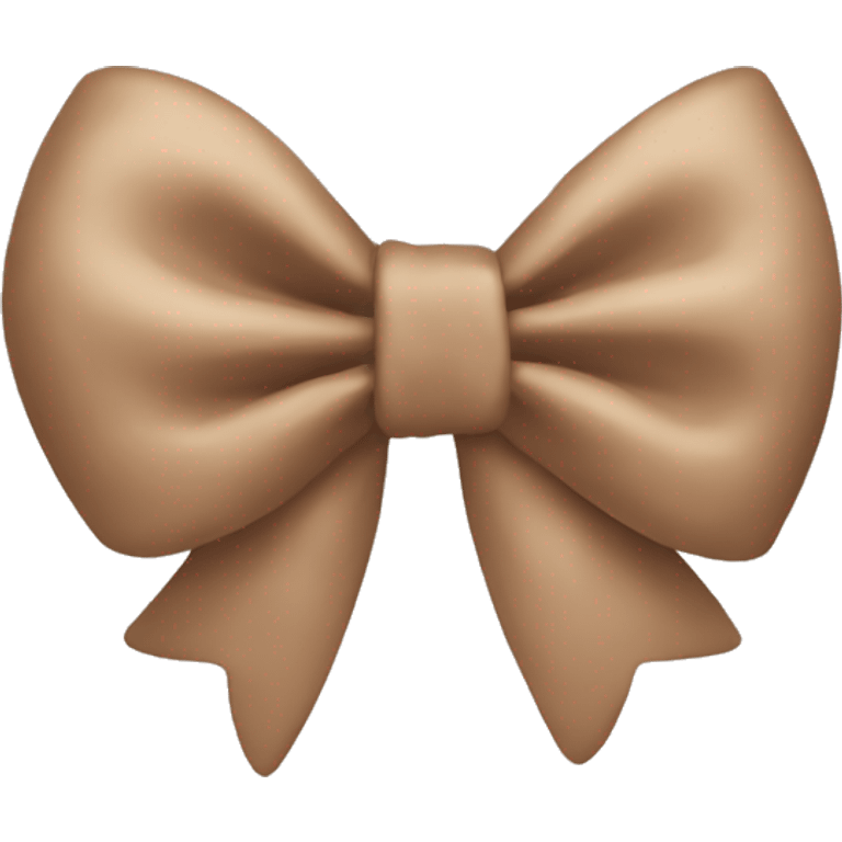 Bow with pastel brown colour emoji