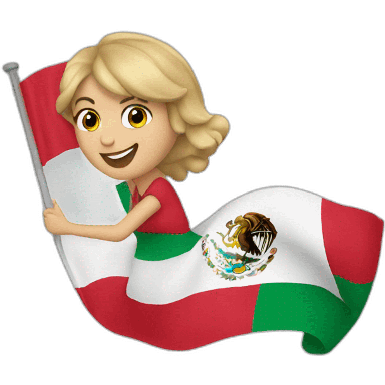 Taylor swift waving Mexican flag emoji