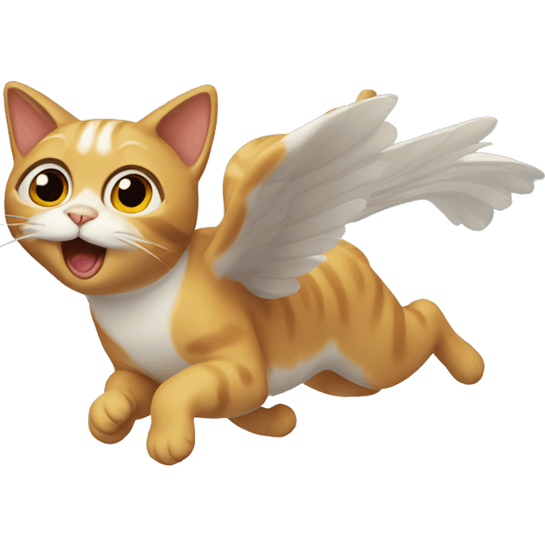 Cat flying  emoji