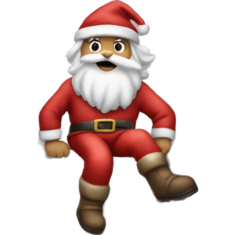 Santa on a rooftop  emoji