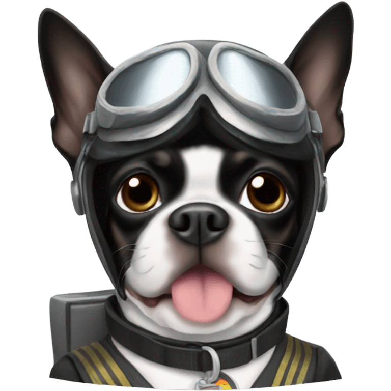 Boston terrier pilot emoji