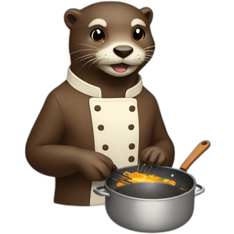 otter cooking an otter emoji