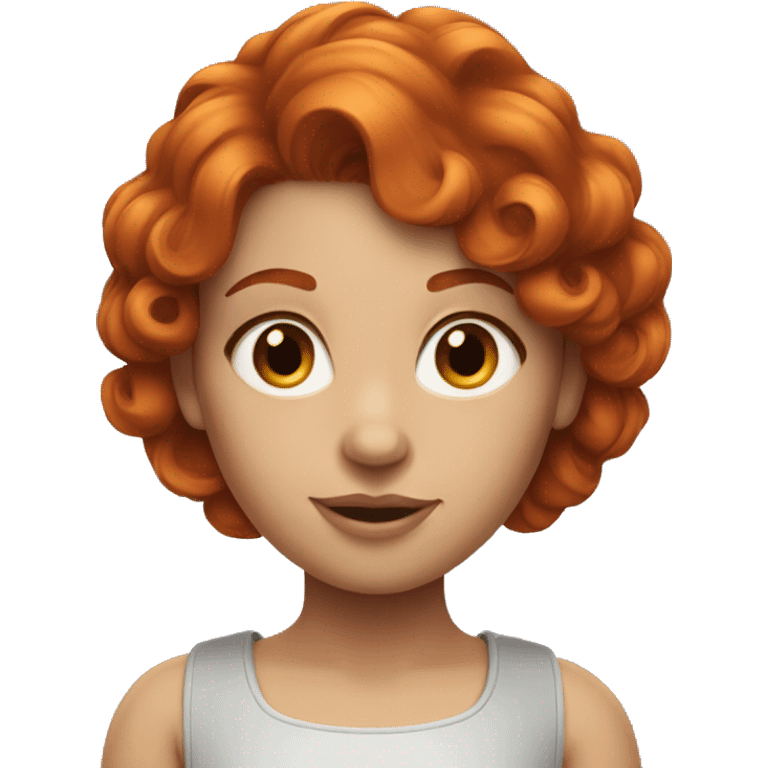 redhead girl with Dyson hairdo  emoji