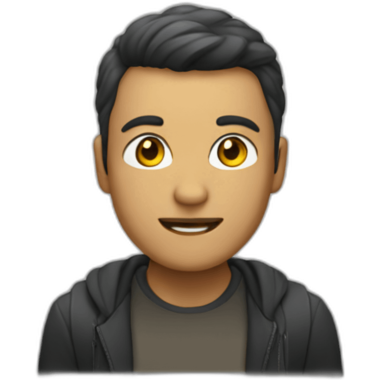 persona con una notbook emoji