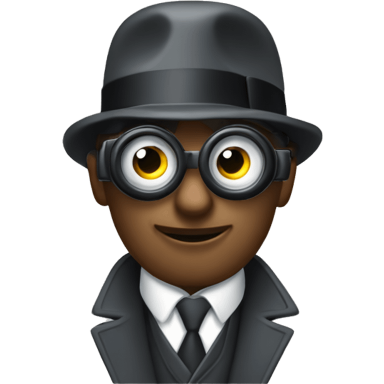 sales man binoculars and sherlock holmes emoji