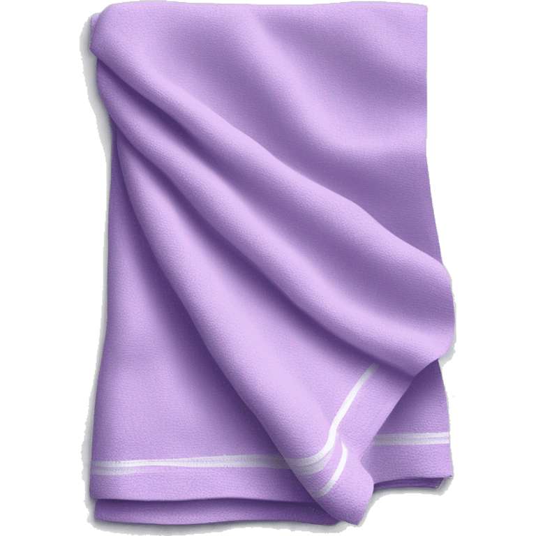 Realistic folded light purple dish towel emoji