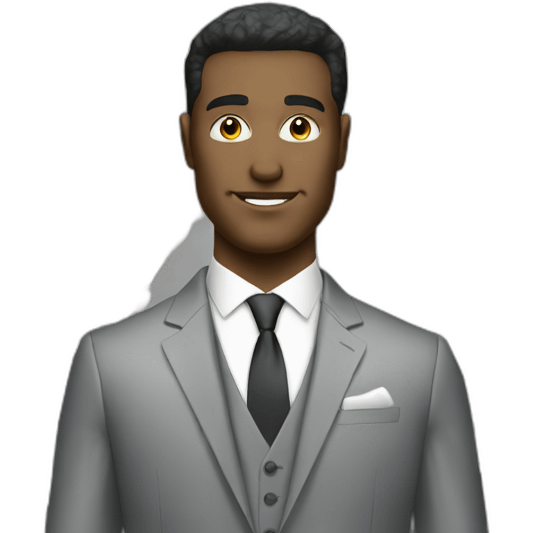 Posh-man-with-gray-suit-and-500-euro-cash emoji