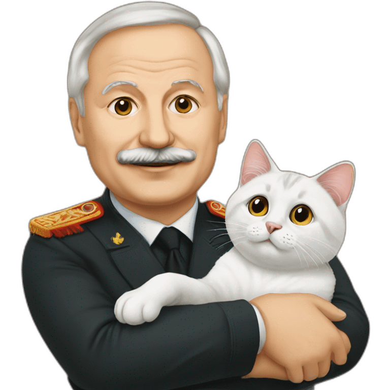 Lukashenko and cat emoji