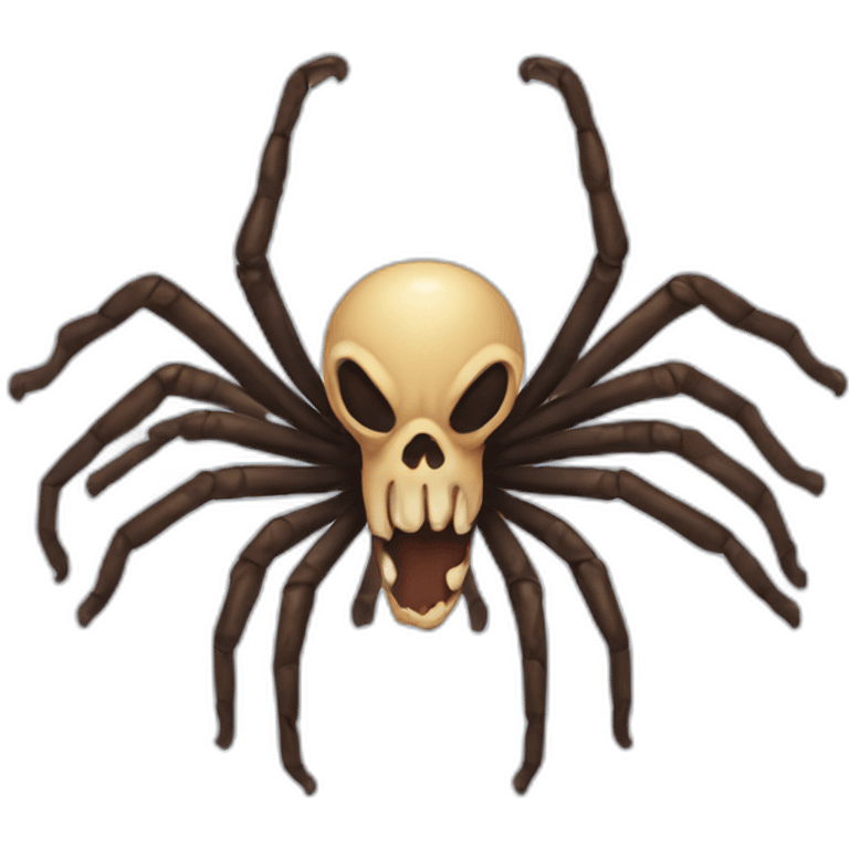 skull spider tarantula emoji