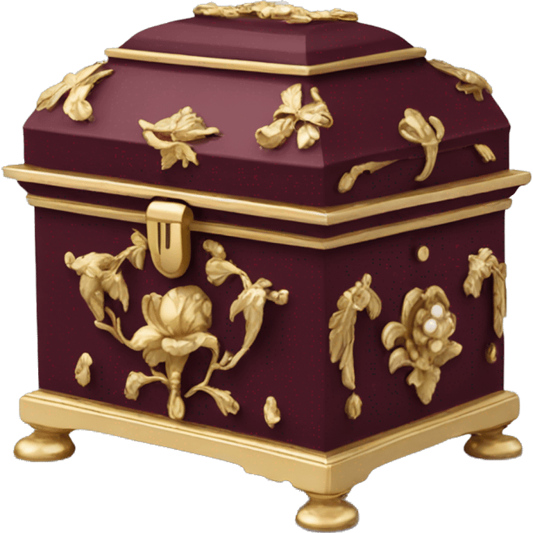 Regency jewelry box maroon color  emoji