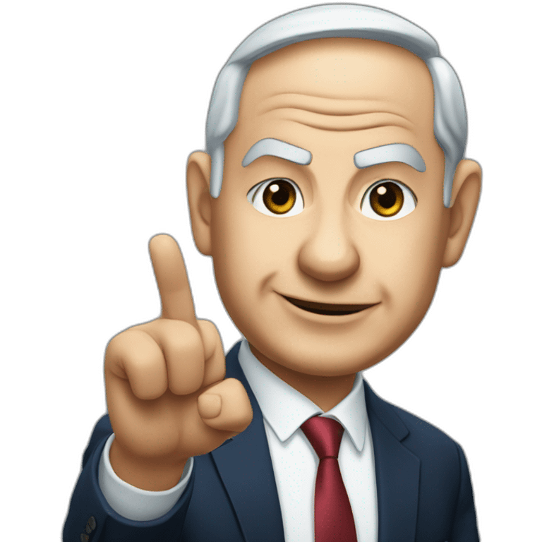 benjamin netanyahu flipping you off emoji