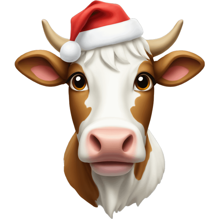 Christmas cow emoji