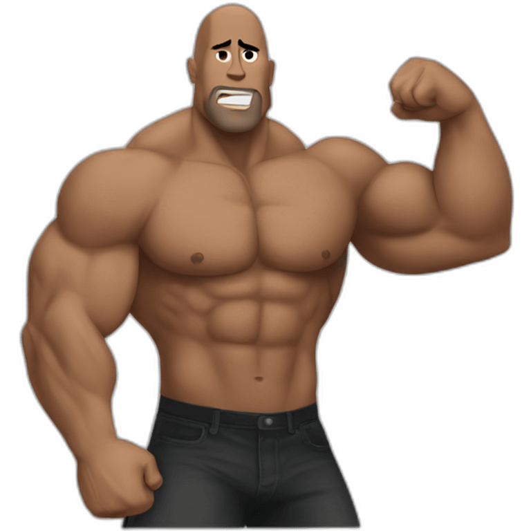 the rock muscles emoji