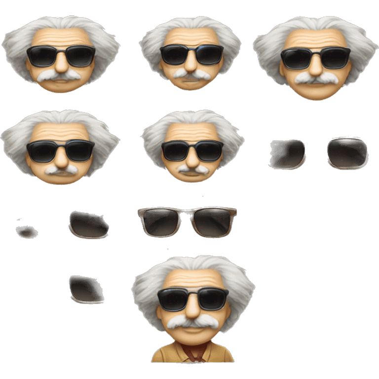 albert einstein sun glasses emoji