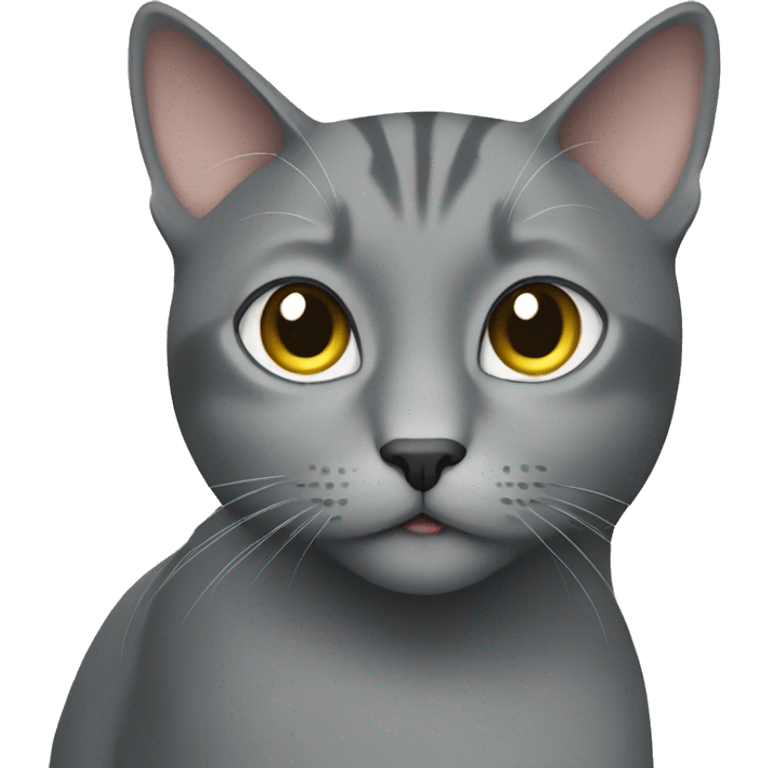 Grey cat gazing indoors emoji