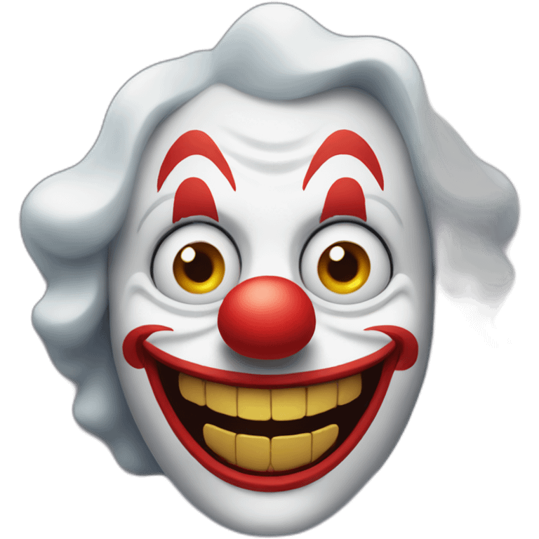 scary clown smiling emoji