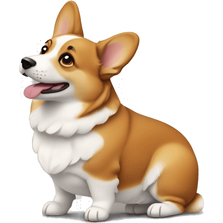 A. Corgi emoji with very little white on nose  emoji