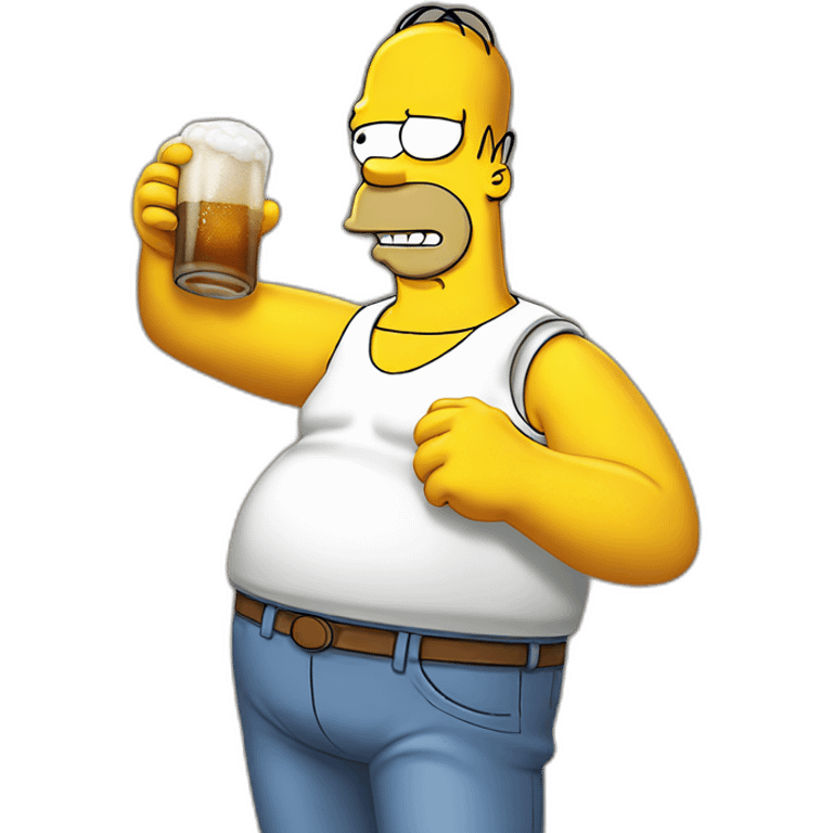 Homer Simpson drink beer emoji