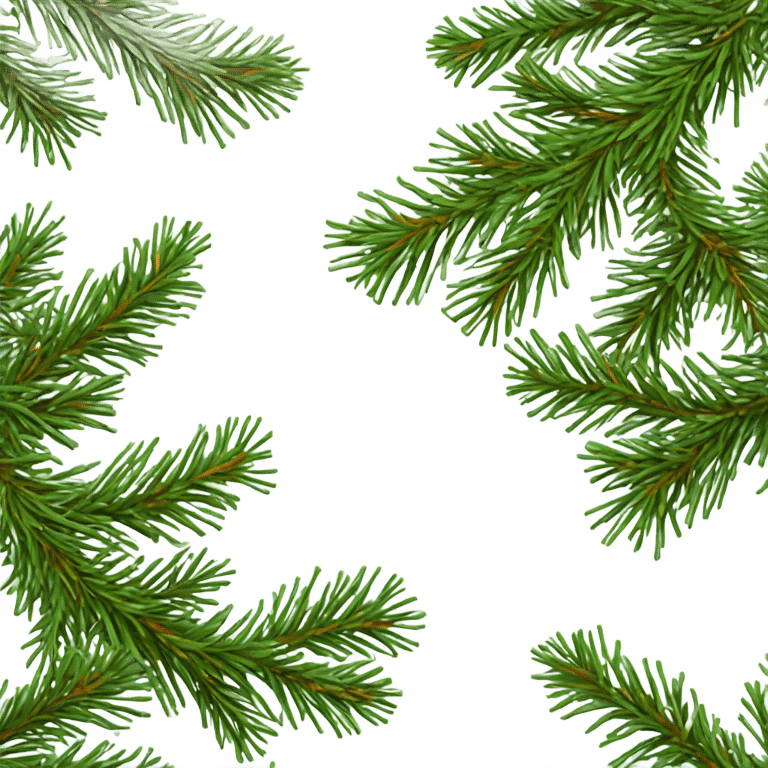  actual white fir christmas tree isolated.  emoji