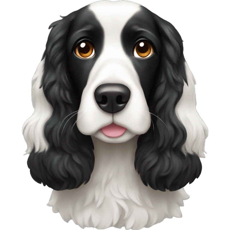 Black spaniel white nose emoji