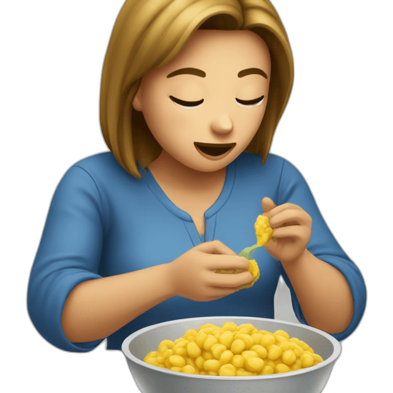 Fille Qui Mange emoji