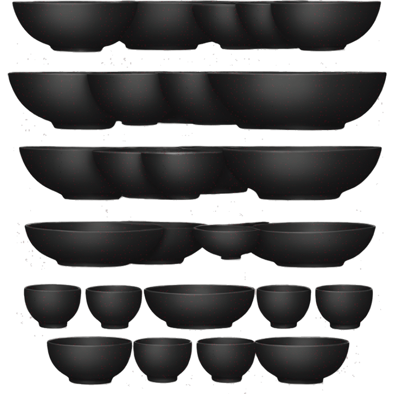 Black bowls  emoji