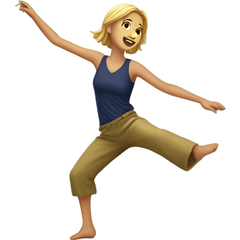 Australian female breadancer dancing on the floor jo 2024 emoji