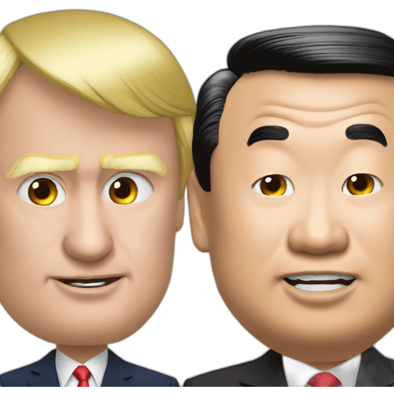 Putin and Donald Trump Mocking Xi ping emoji