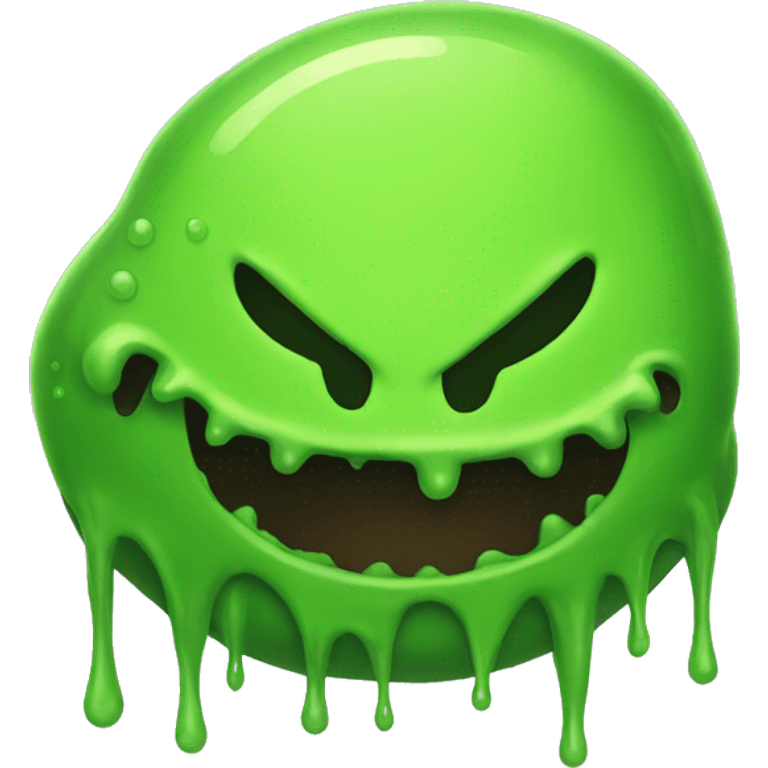 Evil green slime emoji