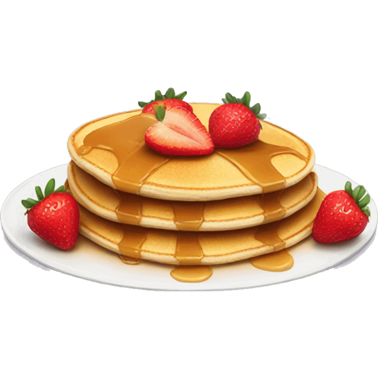 Pancakes with strawberries  emoji