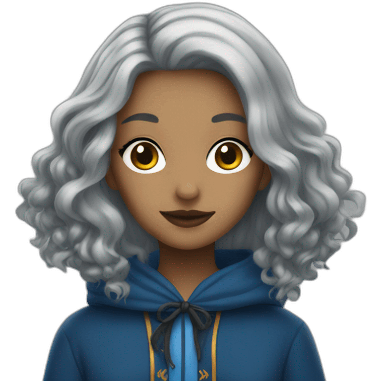 Ravenclaw girl with grayish hair emoji