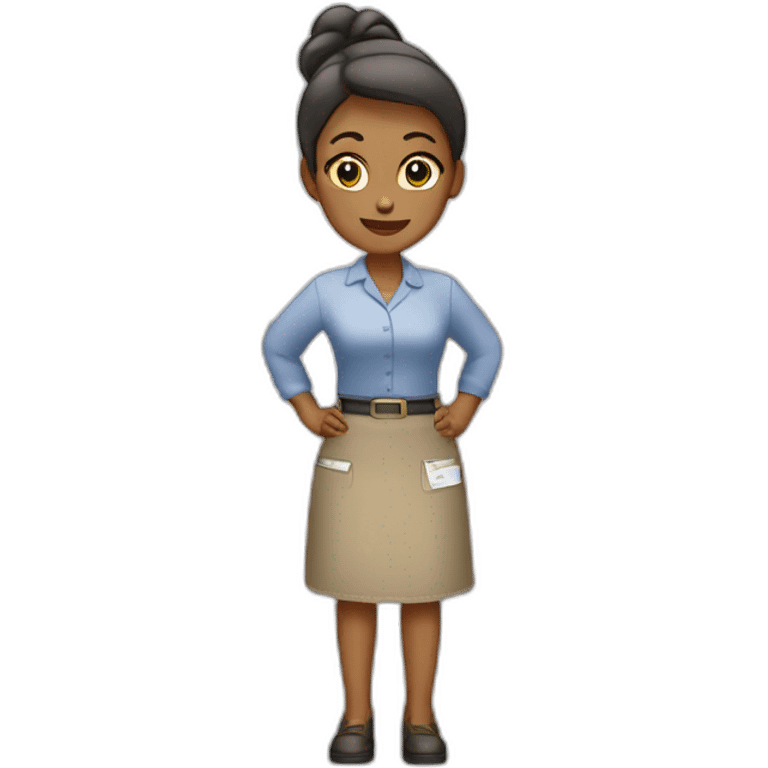 Woman wearing a skirt￼ at work  emoji