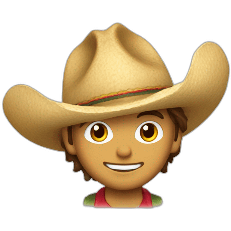 Speedy Gonzales cours vite avec son chapeau mexicain sur la tête emoji