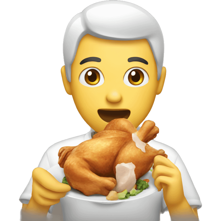 person eating chicken  emoji