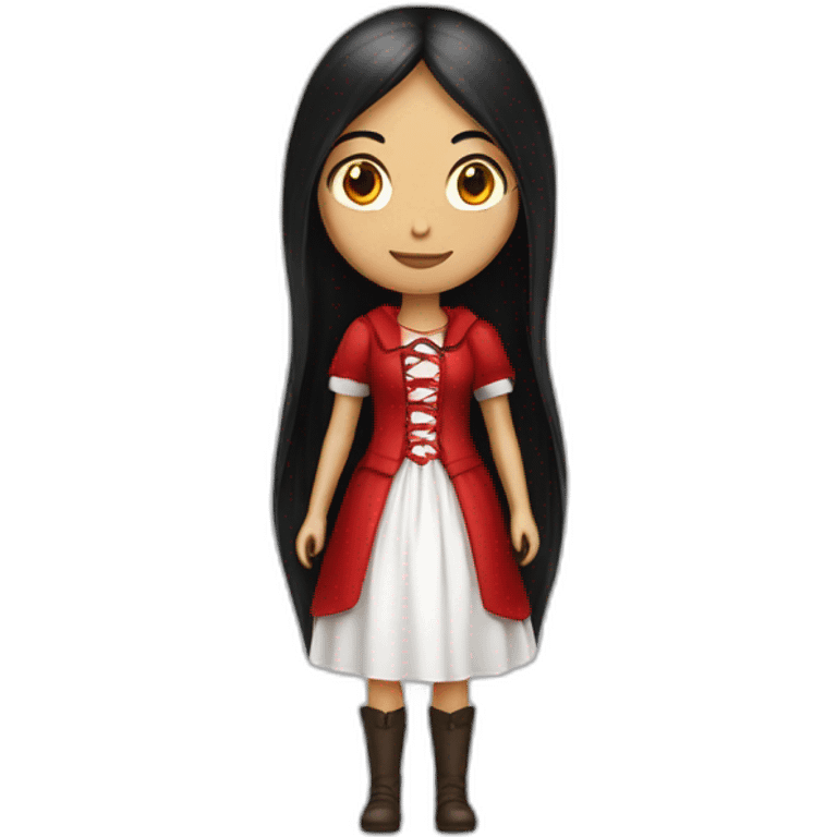 red-ridding-hood-long-straight-black-hair-with-white-streak-hair emoji