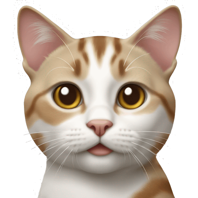 white and brown bicolor tabby cat emoji