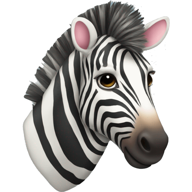 Zebra wearing a bow emoji