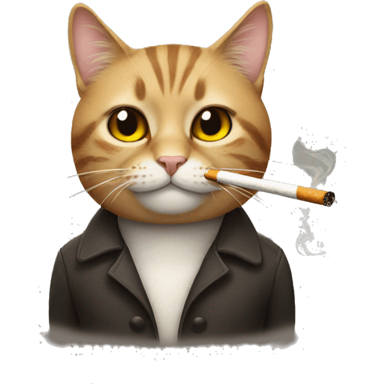 cat with cigarette  emoji