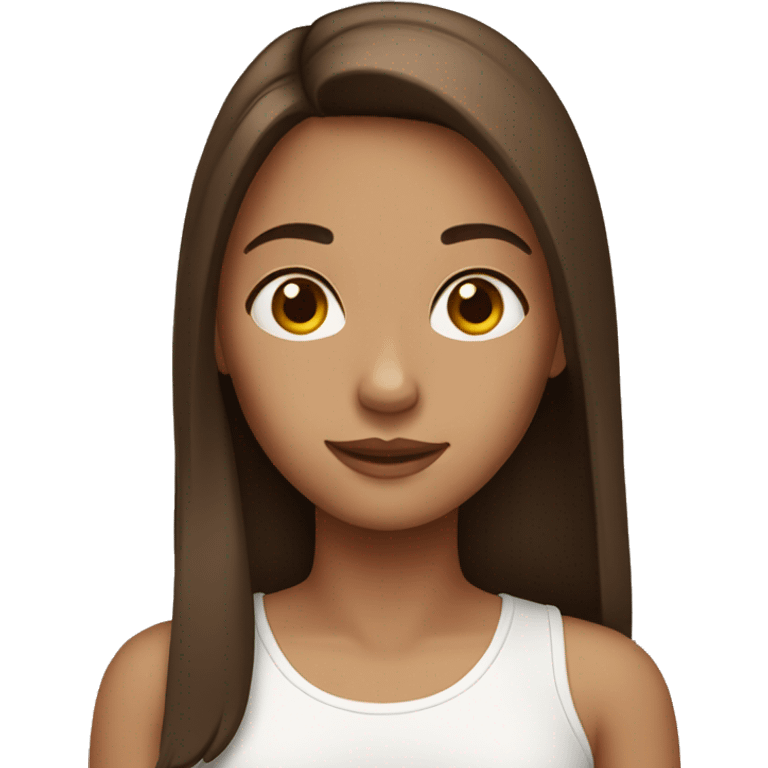 girl with straight brown hair emoji