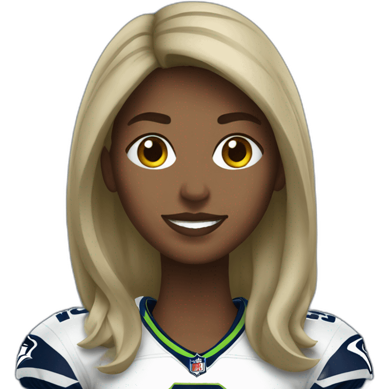 seahawks fan female emoji