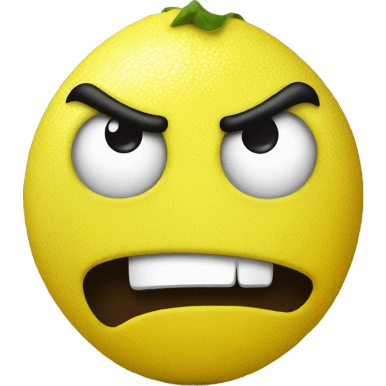 angry face lemon emoji