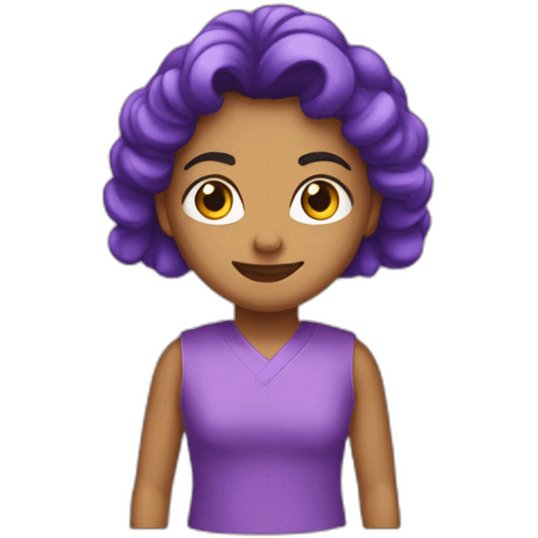 Hada morada con la palabra “cali” emoji