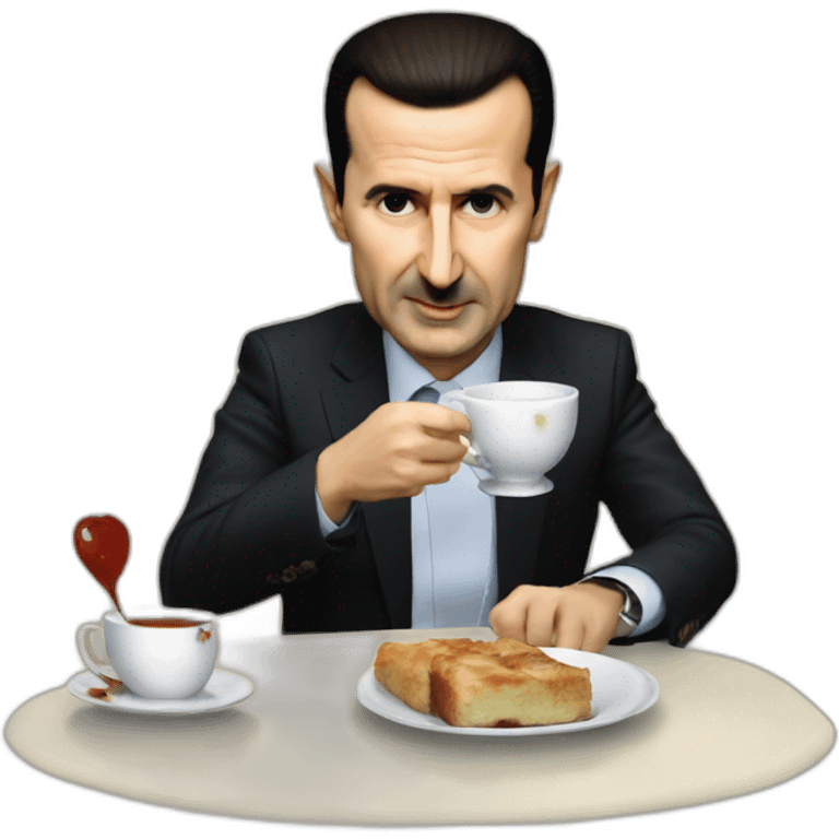 Bashar al-Assad drinks tea emoji