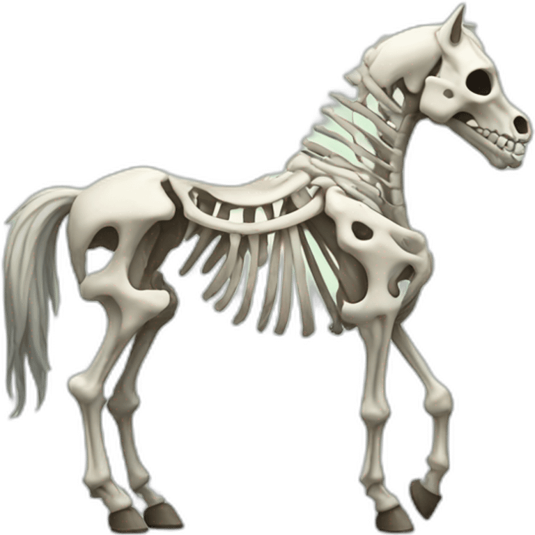 skeleton horse emoji