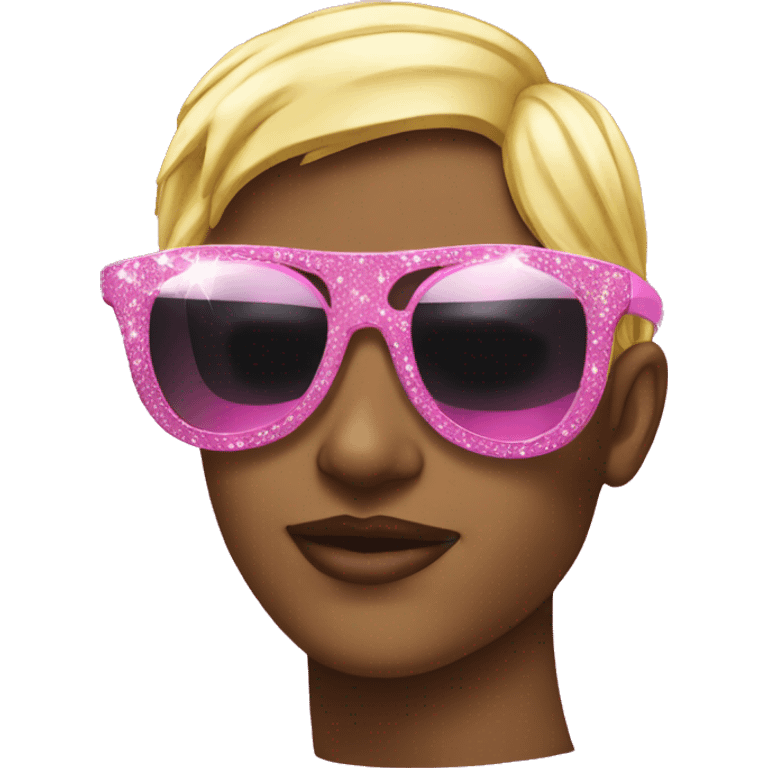 Sparkly pink sunglasses emoji