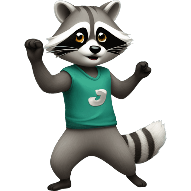 Raccoon dancing  emoji